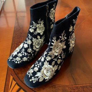 Johnny Was Women's  Retro Embroidered Ankle Bootie